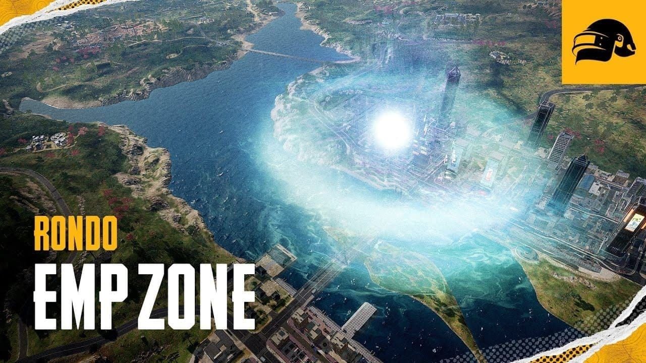 PUBG Mobile EMP zone activation showing disabled electronic equipment and warning interface