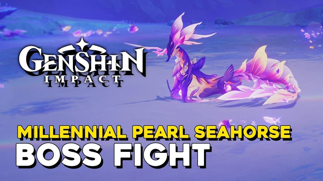 Millennial Pearl Seahorse boss battle showing Xenomare Pearl shield mechanics