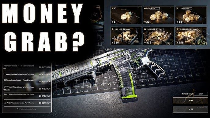 Delta Force in-game Delta Coins and inventory interface