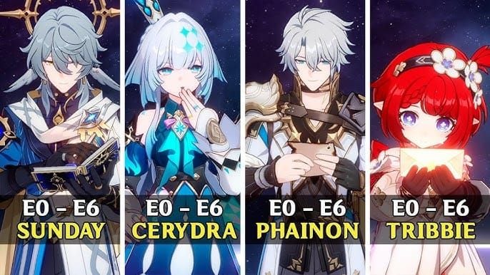 Team composition featuring Cerydra and Phainon showcasing optimal synergy partnership