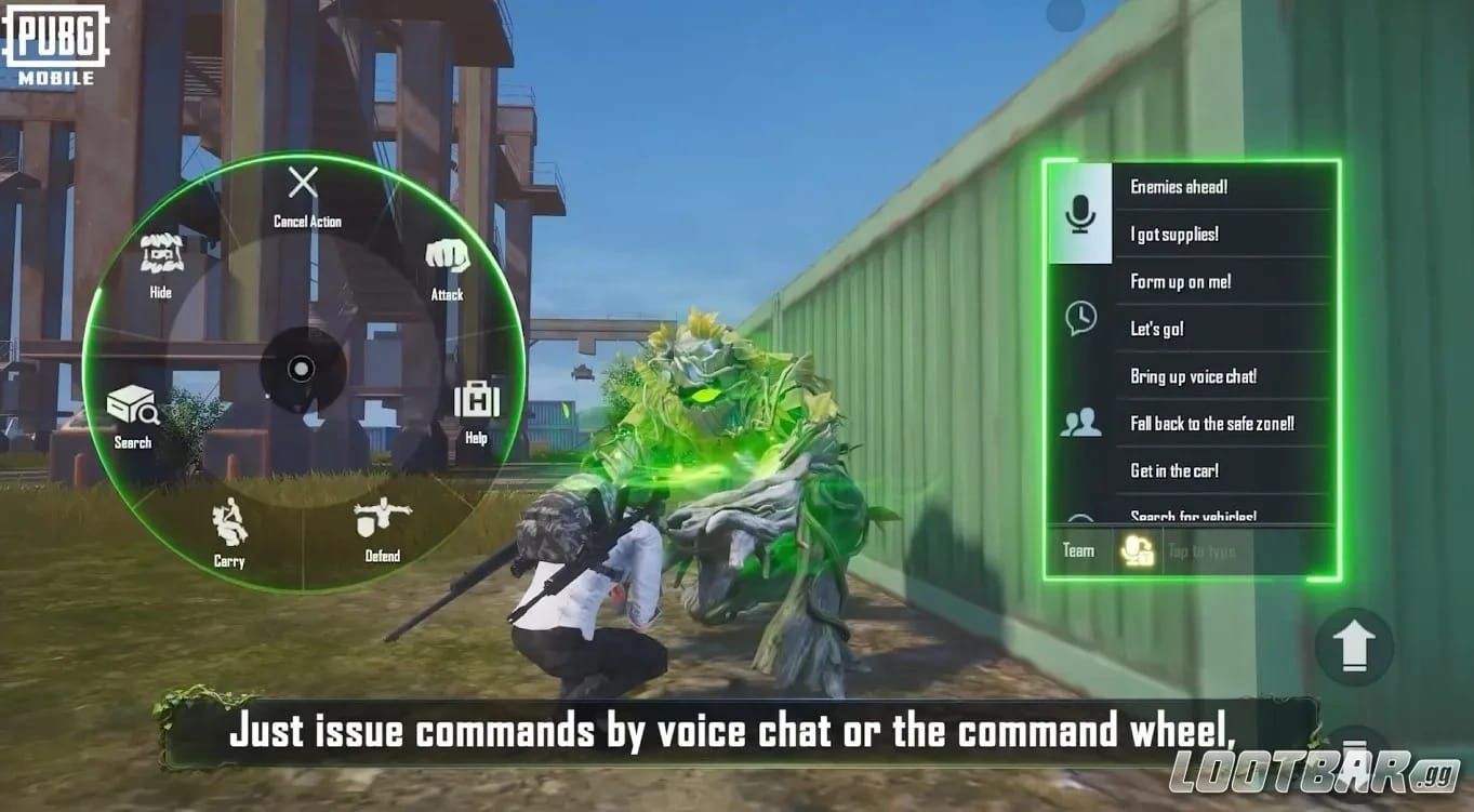 Скриншот PUBG Mobile: барьер Barkle блокирует пули в бою