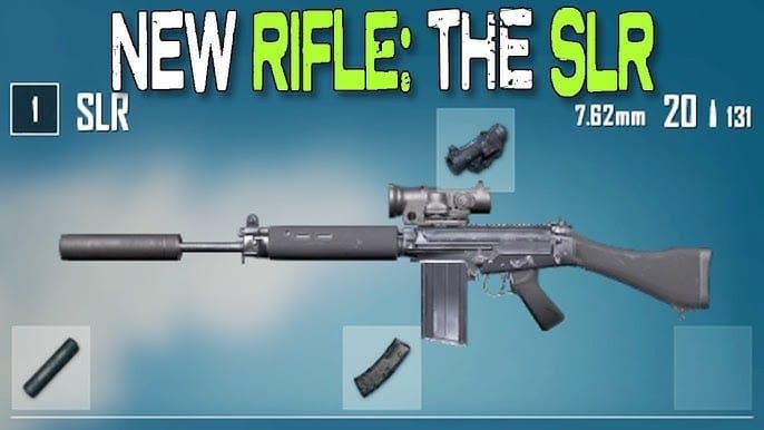 PUBG Mobile DMR weapons SLR and Mini14 with scope attachments