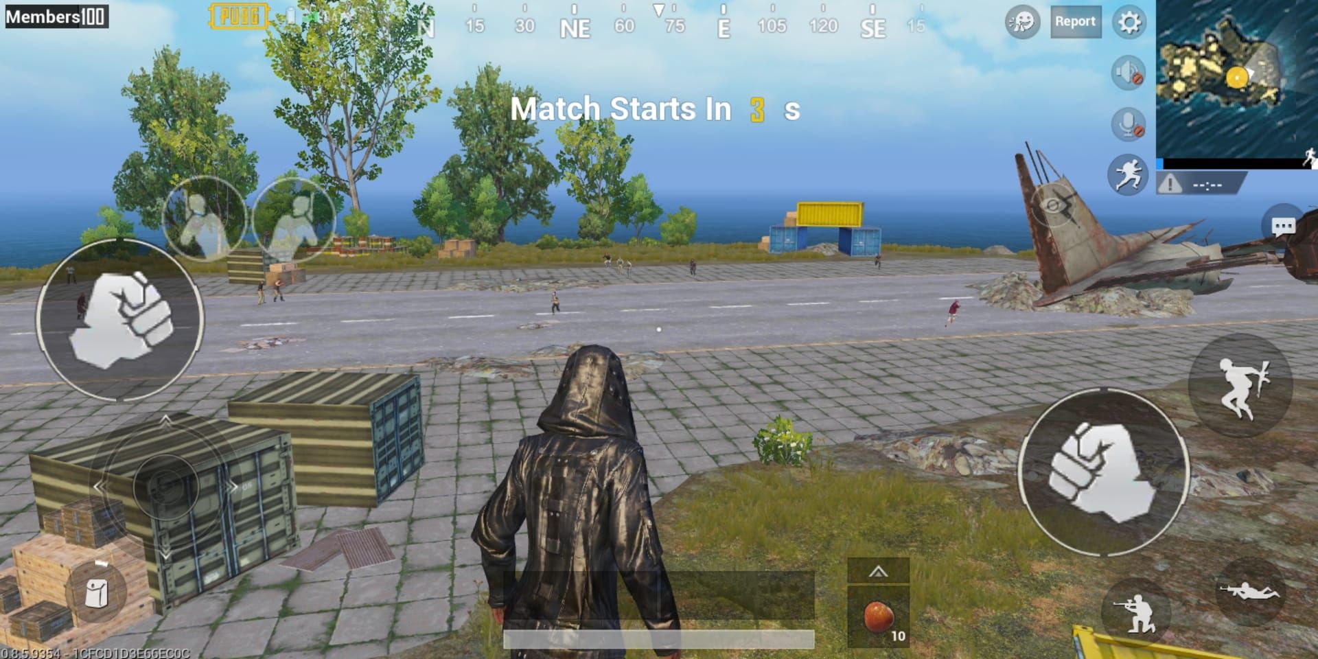 Экран Острова возрождения PUBG Mobile с вариантами выбора пассивных ролей