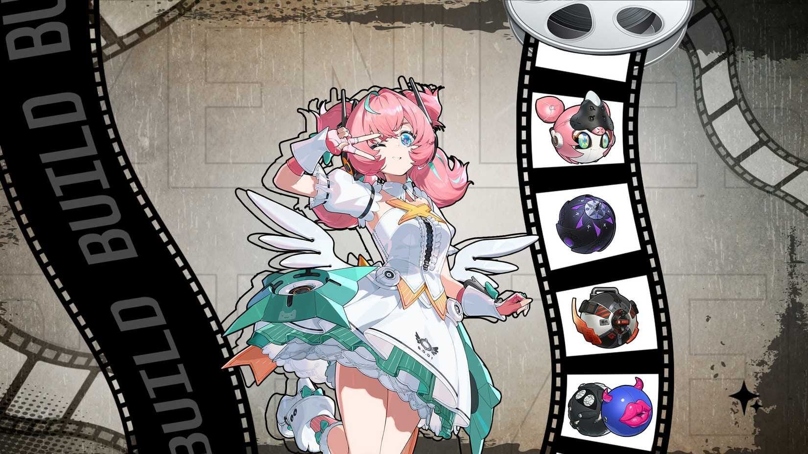 Signature W-Engine equipment for Aria in Zenless Zone Zero, enhancing Anomaly damage