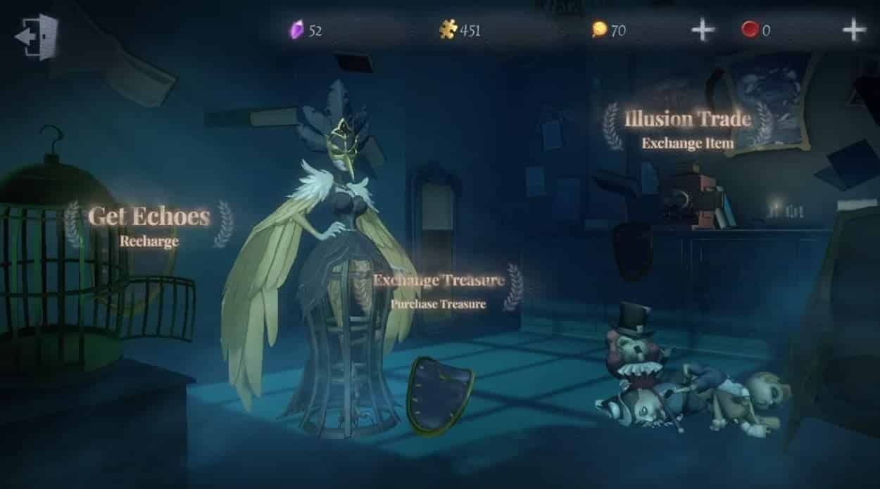 Скриншот подарков за пополнение в Illusion Hall Identity V