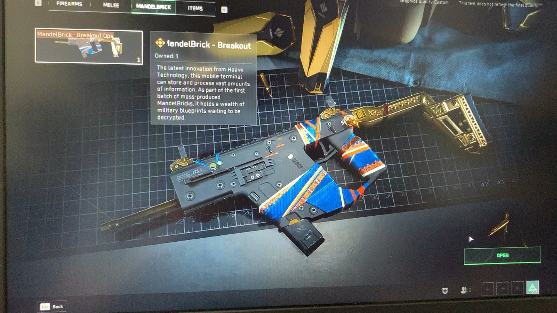 Delta Force screenshot of MandelBrick glitch showing texture pop-in red overlays and artifacts on AMD GPU