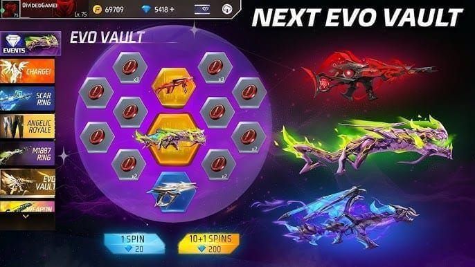 Интерфейс набора из 10 прокруток EVO Vault для ЕС и Турции