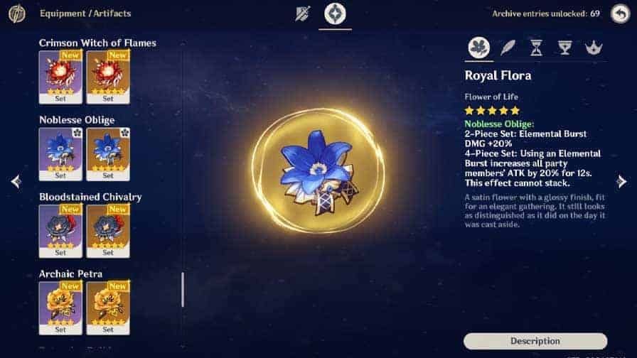 Before and after comparison of 5-star artifact at +0 and +4 enhancement levels