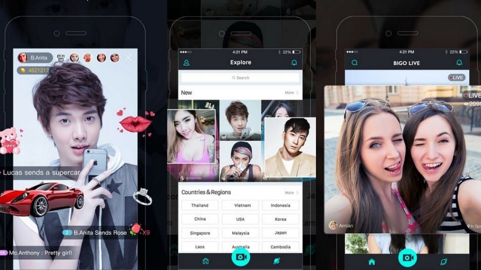 BIGO Live streaming interface showing high engagement during Southeast Asia peak hours