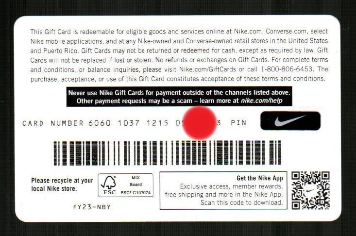 How to recharge Nike Gift Card (NL)