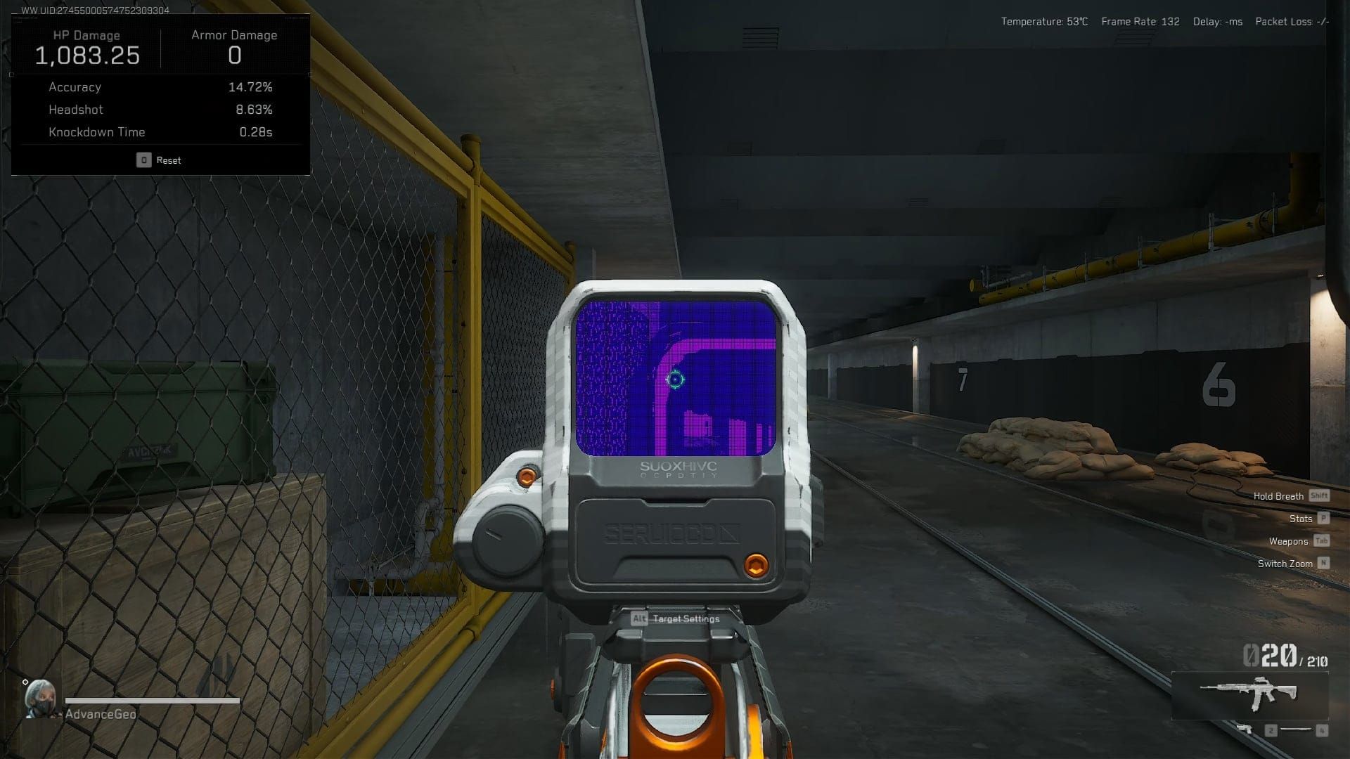 Delta Force thermal scope glitch screenshot on Intel Arc