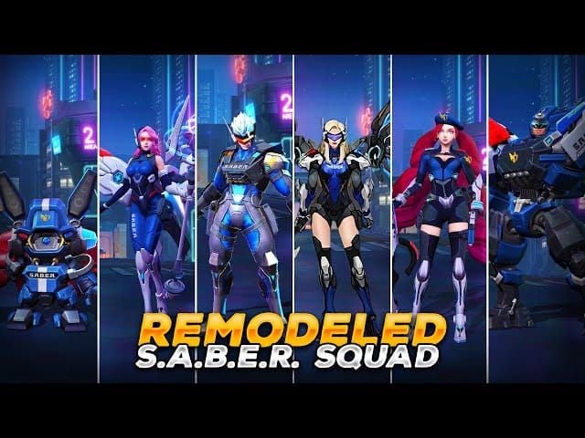 Screenshot of Saber Codename Storm Legend skin in Mobile Legends Bang Bang showing ultimate ability clarity