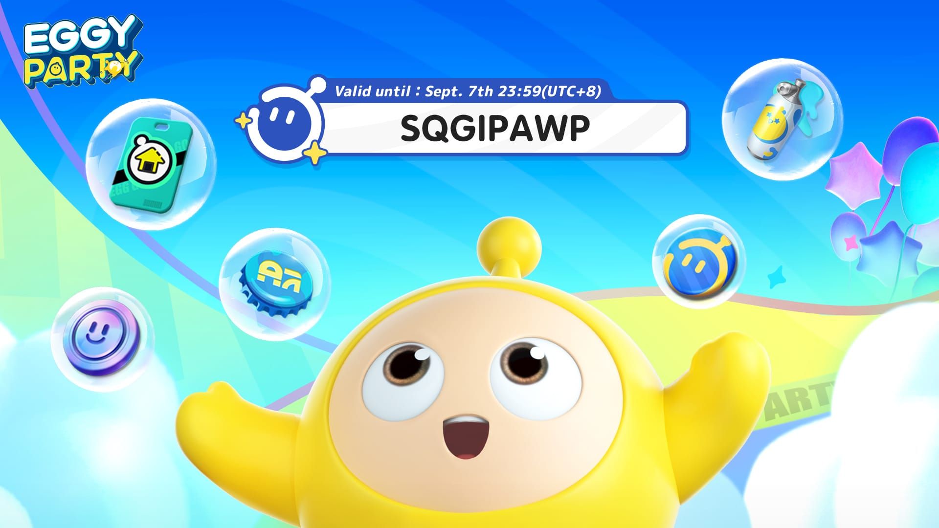 Eggy Party gift code redemption guide interface