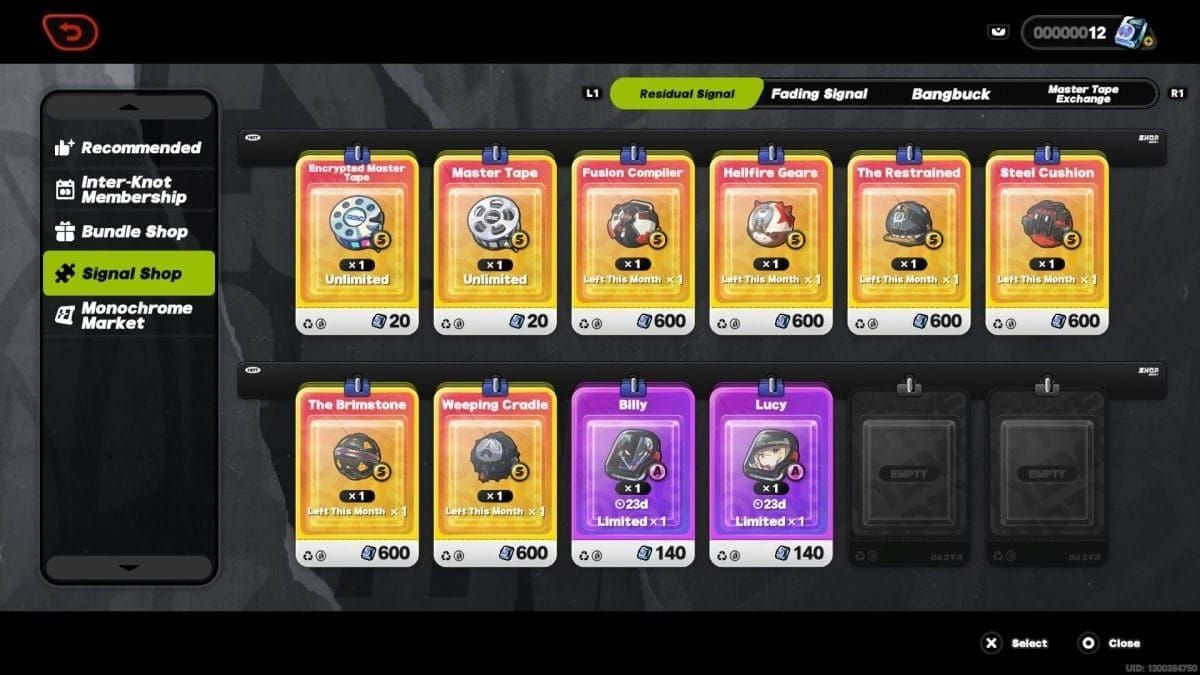 Zenless Zone Zero Monochrome purchase interface showing currency conversion
