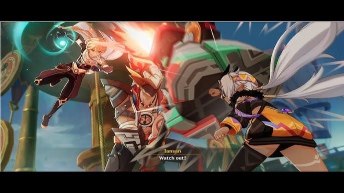 Genshin Impact screenshot of Ocotlan boss and indwell interaction
