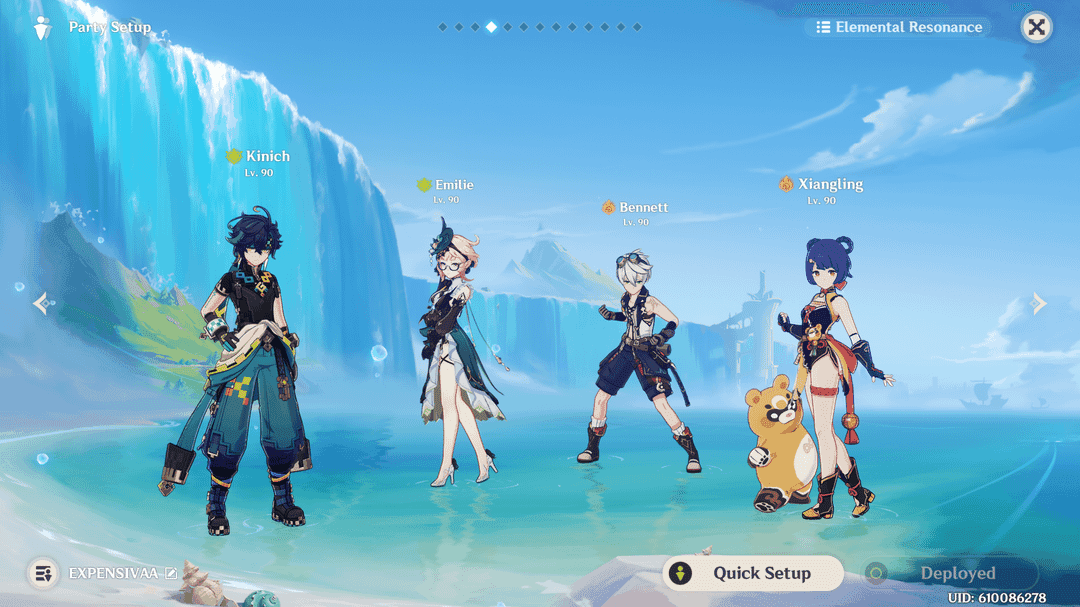 Premium burning team composition with Kinich, Emilie, Mavuika and Iansan in Genshin Impact