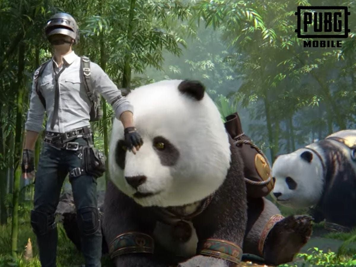 PUBG Mobile Panda Vehicle showing both basic and rolling modes