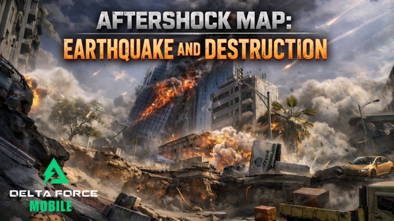 Карта Aftershock в Delta Force с указанием горячих точек и безопасных зон, включая небоскребы CBD и жилые кварталы