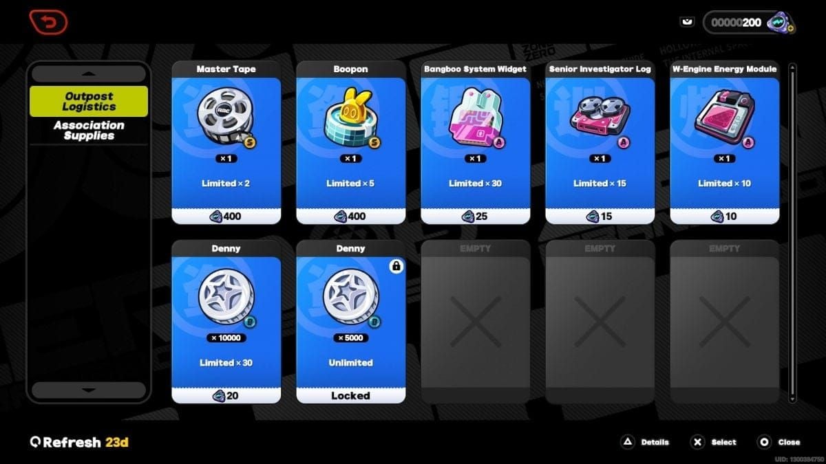 Zenless Zone Zero game interface showing Monochrome and Polychrome currency displays