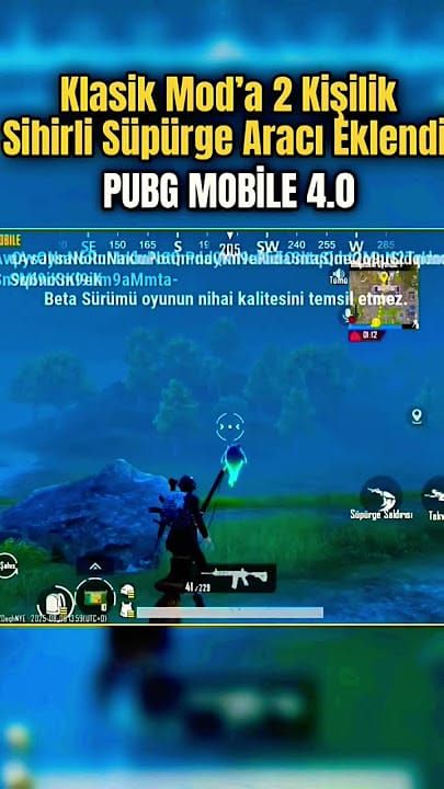 Players riding Magic Broom vehicle in PUBG Mobile 4.0 showing aerial gameplay