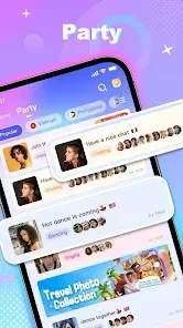 Poppo Live chat window with welcome script for silent viewers