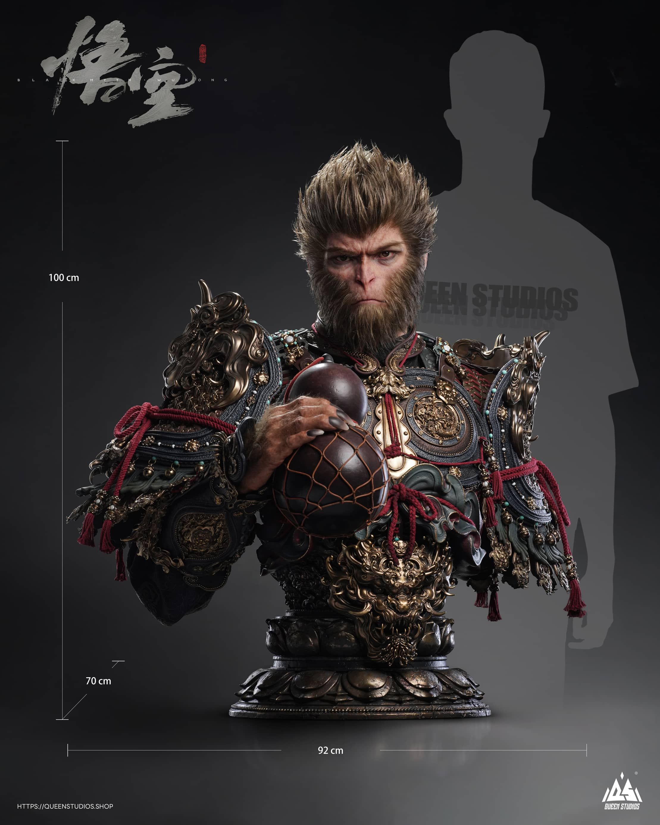 QueenStudios collaborates with Youke to launch "Black Myth: Wukong" Destiny Man 1/1 bust statue