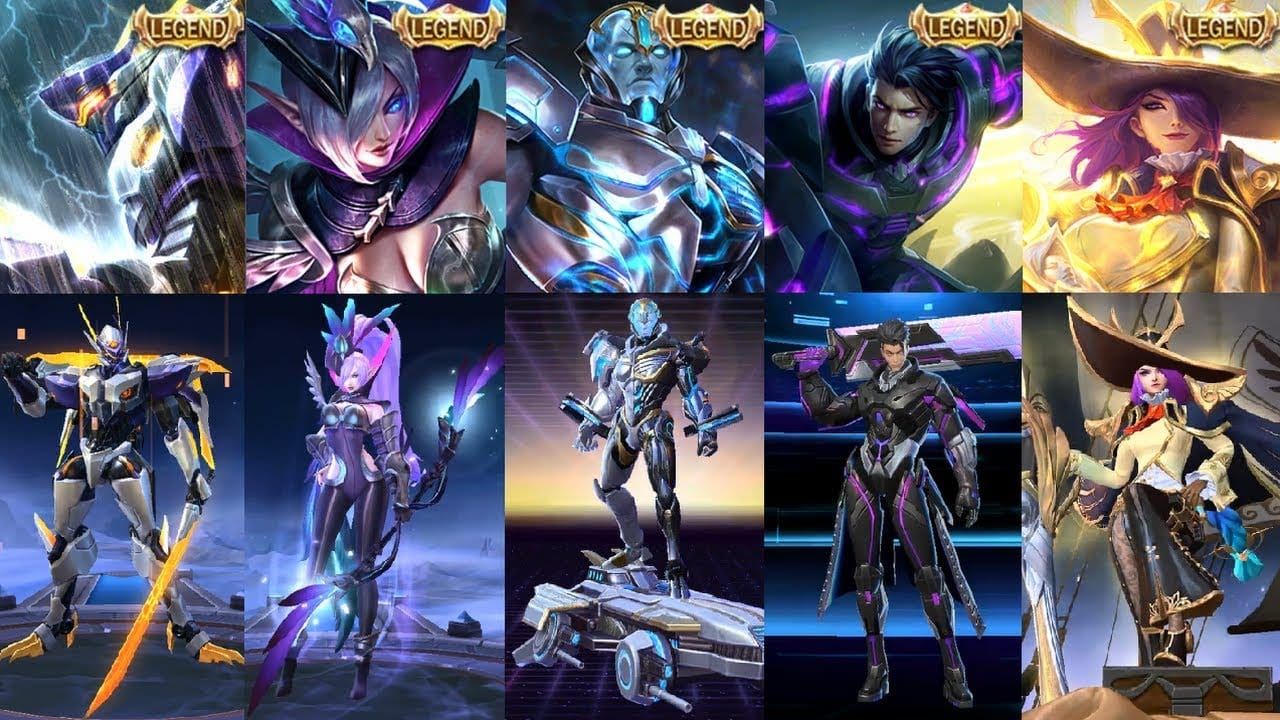 Внутриигровой скриншот эффектов легендарного облика Starlight в Mobile Legends Bang Bang