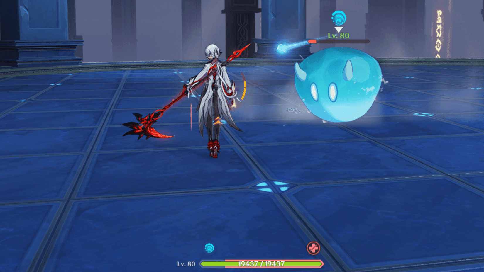 Arlecchino character displaying Bond of Life mechanics during combat