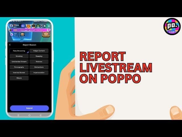 Пошаговое руководство по сообщению о пользователях в Poppo Live через мобильное приложение