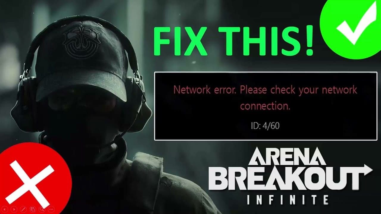 Flowchart showing network troubleshooting steps for Arena Breakout hotfix issues