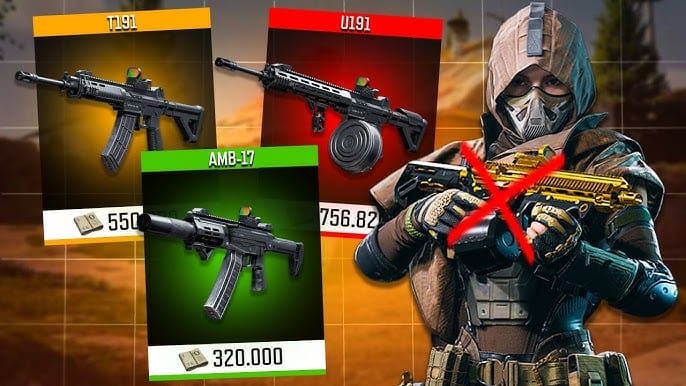 Сравнительная таблица оружия AMB-17 и T191 в Arena Breakout Mobile: дальность, скорострельность, пробитие и стабильность