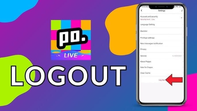 Poppo Live security settings interface displaying two-factor authentication options