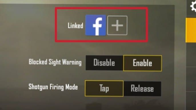 Настройки PUBG Mobile с кнопкой отвязки социальных аккаунтов