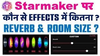 Панель настроек звука StarMaker с пресетом Studio Reverb в разделе «Эффекты»