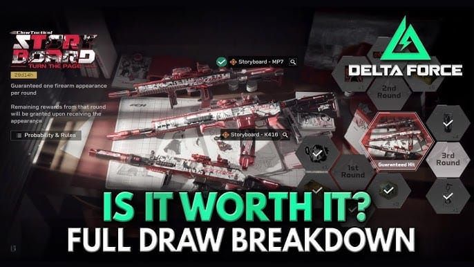 Интерфейс розыгрыша Fiery Owl в Delta Force со счетчиком гаранта