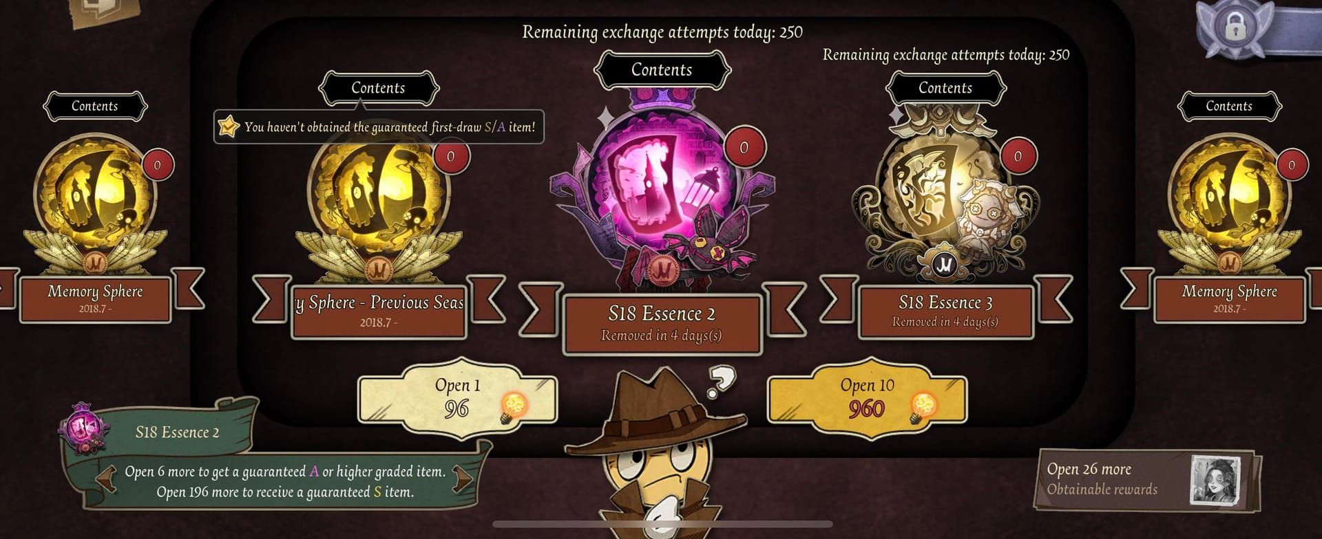 Identity V Lucky Dice pity and pull rates chart
