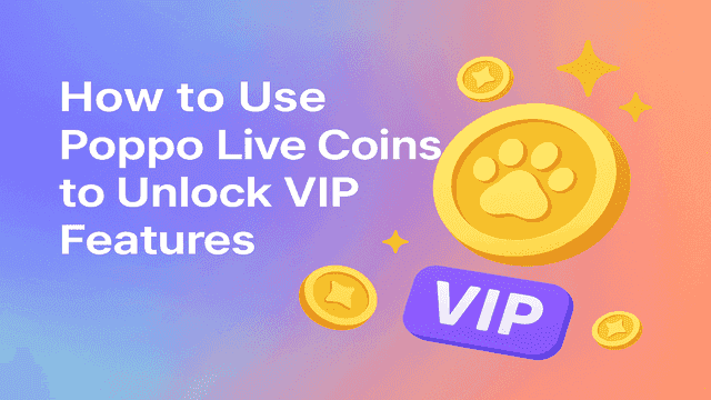 Руководство по навигации в приложении Poppo Live, показывающее шаги для доступа к разделу подписки VIP