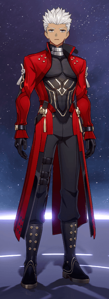 Archer character from Honkai Star Rail x Fate collaboration displaying his Quantum/Hunt type characteristics