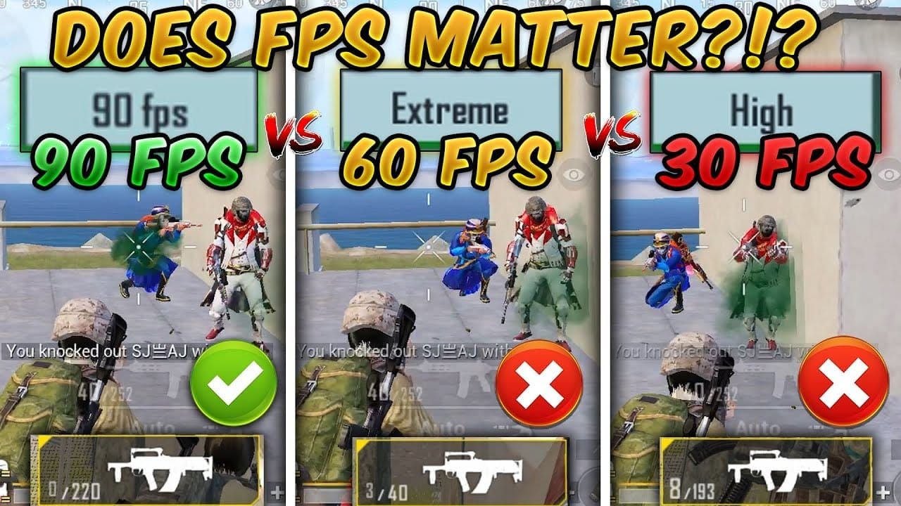 FPS в PUBG Mobile до и после оптимизации на 2-4 ГБ ОЗУ
