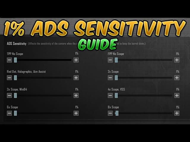 PUBG Mobile ADS scope sensitivity settings