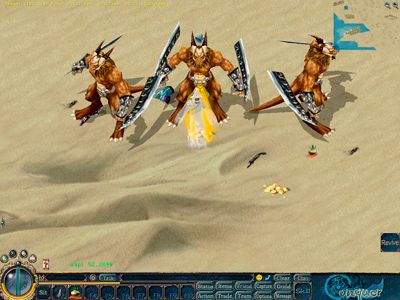 Conquer Online Warrior activating Superman XP skill against monsters