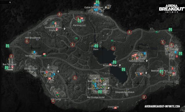 Arena Breakout guide to Northridge bot spawn locations and patrol routes