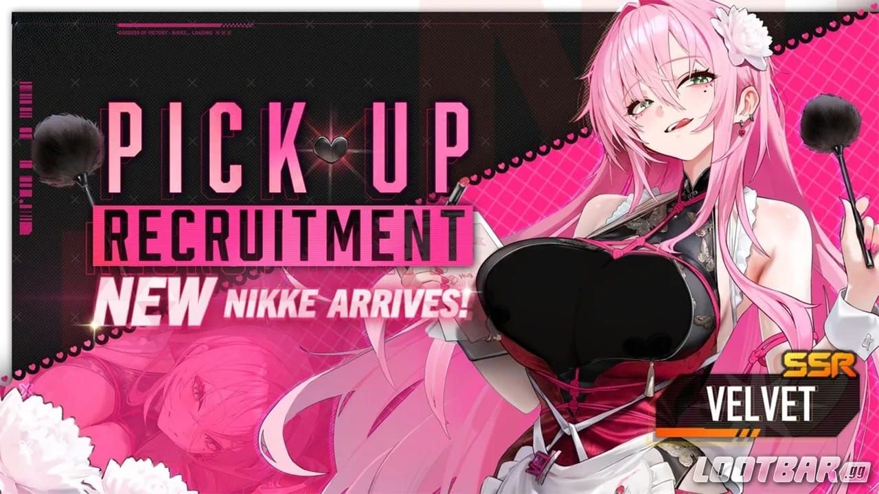 Скриншот рекомендуемого состава команды с Velvet, Cocoa и Ade для фарма Fatal Maid в Goddess of Victory NIKKE