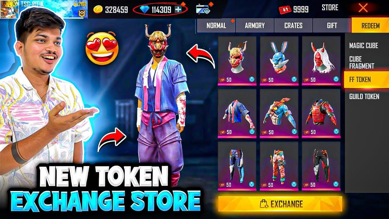 Интерфейс Магазина обмена Universal Ring Free Fire