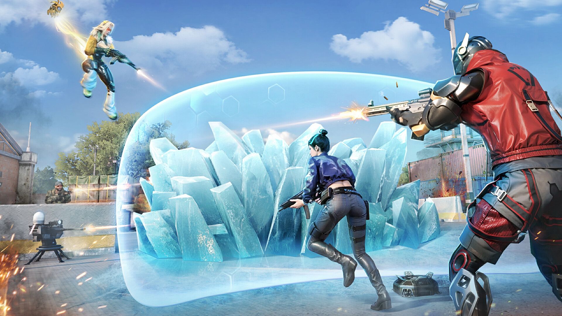 Blood Strike squad fight with Striker abilities used while farming daily missions