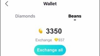 Comparison chart of BIGO Live Beans vs Diamonds conversion and earnings