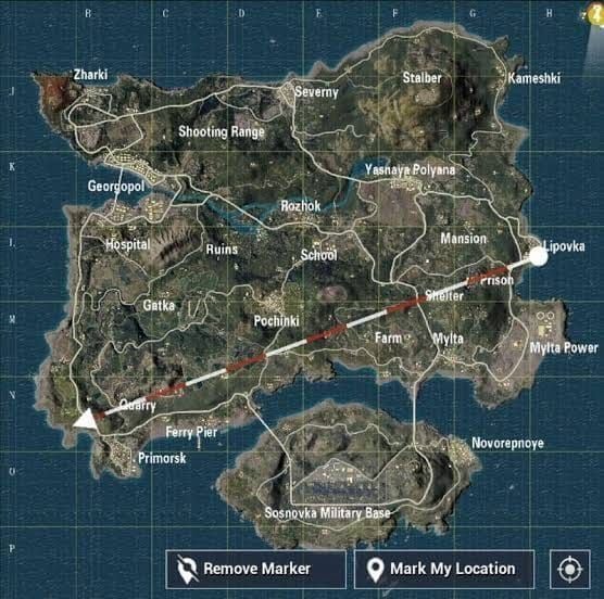 Обновленная область Липовки на карте Эрангель в PUBG Mobile, показывающая новые элементы приморского парка