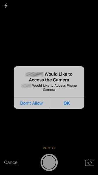 iOS Settings screen for Poppo Live camera permissions with toggle enabled