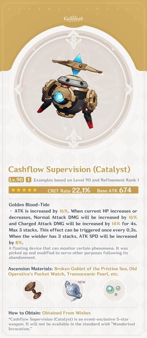 Казначейский надзор catalyst weapon from Genshin Impact