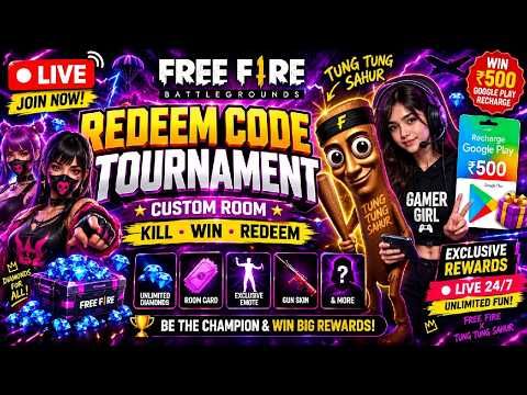 Интерфейс турнирной трансляции Free Fire с получением дропов за просмотр и шкалой прогресса